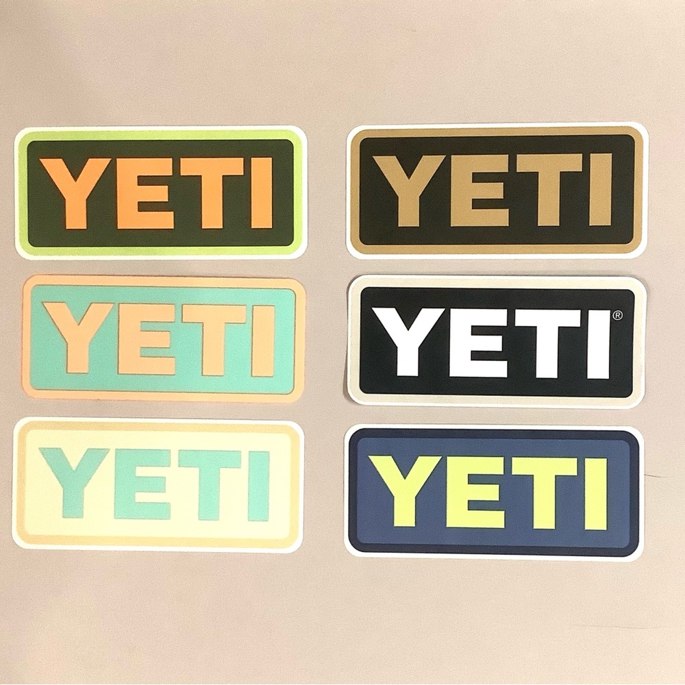 Set of 6 YETI Stickers